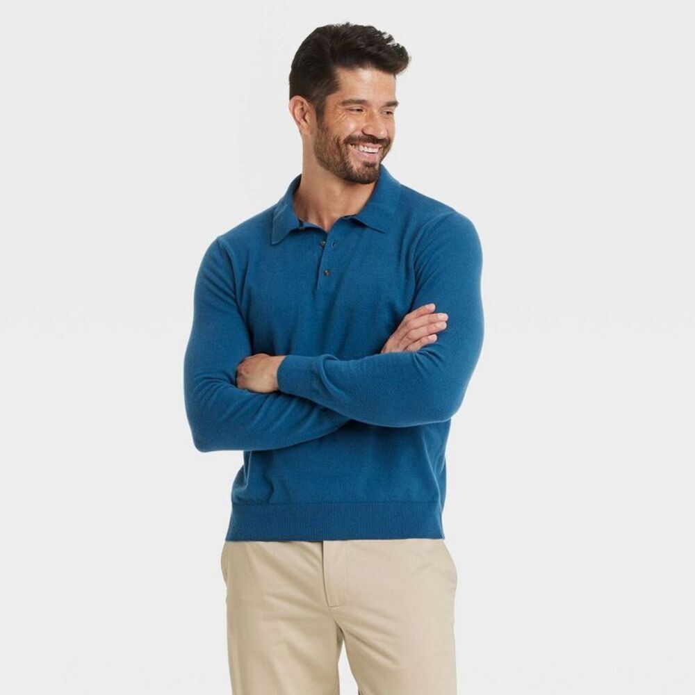 Goodfellow & Co - Men's Polo Sweater - Goodfellow & Co Galaxy Blue L Blue